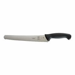 Mercer Culinary M23211 Bread Knife, 10-Inch Left Handed Wavy Edge Wide, Black