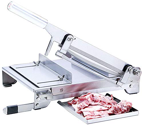 Moongiantgo Manual Meat Slicer Stainless Steel Ribs Bone Cutter Cutting Machine Chicken Duck Fish Lamb Meat Chopper Manual