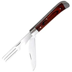 Fury Mustang Nobility Camper Detachable Fork Knife with Rose Pakka Handles, 7-Inch