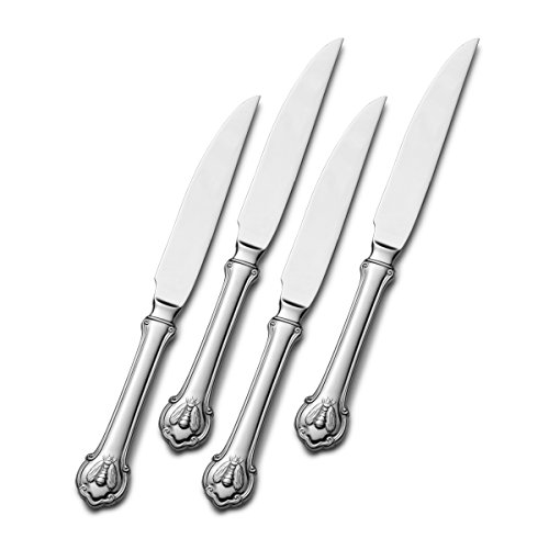 Wallace Napoleon Bee Stainless Steel Steak Knife, Set of 4, Silver