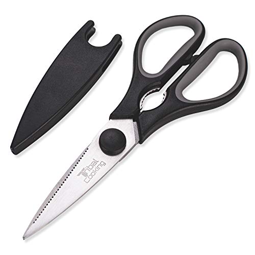 Tribal Cooking Heavy Duty Kitchen Scissors for Food - Multipurpose  Stainless Steel Kitchen Shears with Cover - Dishwasher