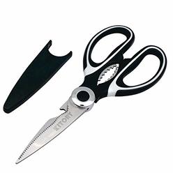 Kitory Kitchen Shears - Ultra Sharp Premium Scissors with Sheath - Heavy Duty Poultry shears-Nut cracker-Bottle Opener- Multi