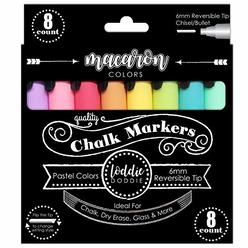 Loddie Doddie Liquid Chalk Markers - Macaron Pastel Colors - Pack of 8 Chalk Pens - Perfect for Chalkboards, Blackboards,
