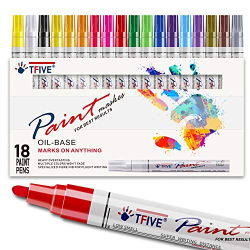 TFIVE Paint Pens Paint Markers Never Fade Quick Dry and