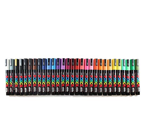 Posca Uni Paint Marker Pen - Medium Point - 29 Color Set, Japanese stationery original packaged (PC-5M29C)