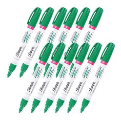 Sanford Sharpie Oil-Based Paint Marker, Medium Point, Green Ink, Pack of 12