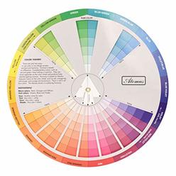 Healifty Creative Color Wheel Paint Mixing Learning Guide Art Class Teaching Tool Color Wheel Tattoo Color Learning Card