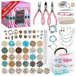 Modda Deluxe Jewelry Making Kit, Jewelry Making Supplies Includes Instructions, Beads, Necklace, Bracelet, Earrings Making,