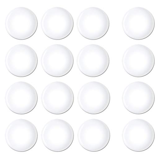 NOBBEE Glass Cabochon 25mm for Jewelry Making 100 PCS Round Dome Cabochons with Flat Backs Glass Dome Tiles Clear Cameo for Pendants