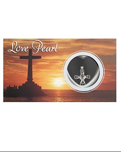 Puka Creations Cross Necklace Wish Pearl Gifts Love Pearl Necklace with Genuine Pearl Inside Pack of One