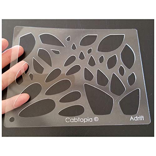 Cabtopia - Lapidary Jewelry Design Template Stencil"Adrift"