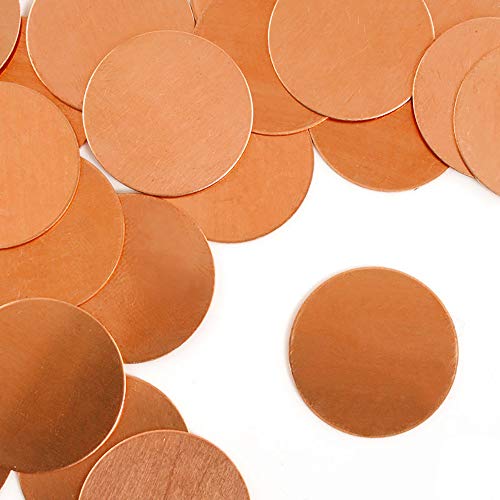 ImpressArt Circle w/Hole 1 Premium Metal Stamping Blanks, 24 Pieces,  (Copper)