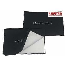 Maui and Sons Maui Jewelry Polishing Cloth for Silver, Gold and Platinum (6 by 8 inch), (Pack of 2) Cloth Made of Soft Microfiber is