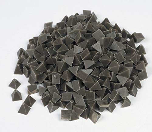 Raytech 41-141 Medium Cut Pyramids Plastic Media, 55 lbs/cu ft Density, 1/4" Size, Brown, 5lbs Weight