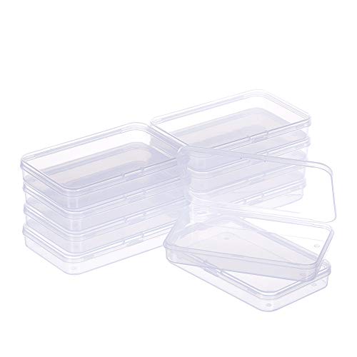 BENECREAT 10 Packs 5x3.3x0.8 Large Clear Rectangle Plastic