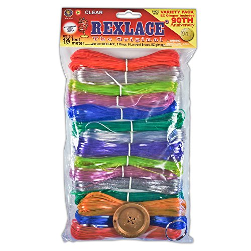 Craft County Pepperell Rexlace Cord 450 FT 2 Rings 6 Lanyard Snaps EZ Gimper Beading line Kit