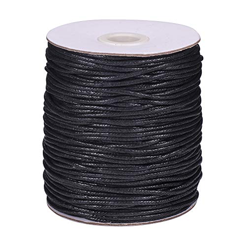 PH PandaHall 100 Yards 2mm Waxed Cotton Cord Thread Beading String for Bracelet Necklace Jewelry Making and Macrame Supplies,