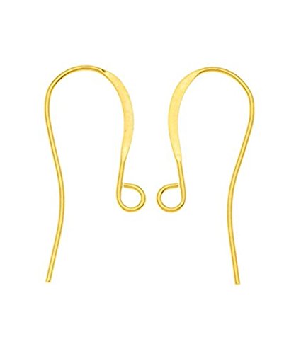 Adabele 20pcs 14k Gold plated 925 Sterling Silver 18mm Elegant French Earring Hooks Ear Wire Connectors (Wire ~0.6mm / 22 Gauge)