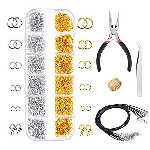 EuTengHao 1314pcs Open Jump Rings and Lobster Clasps Jewelry Repair Tools Kit Jewelry Making Supplies Kit Jewelry Finding Kit