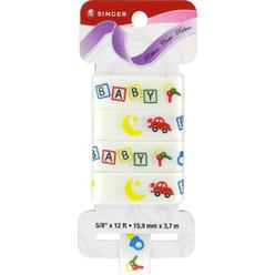 Singer Baby Toys Satin Ribbon, 5/8-Inch Wide by 12-Feet Long