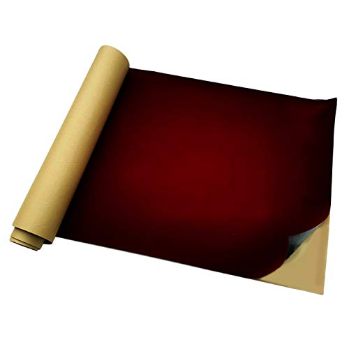 HS.DK 17.7 by 100 Inches Self-Adhesive Velvet Fabric,Flocked Fabric for  Jewelry Display cabinets (Burgundy Dark Red)