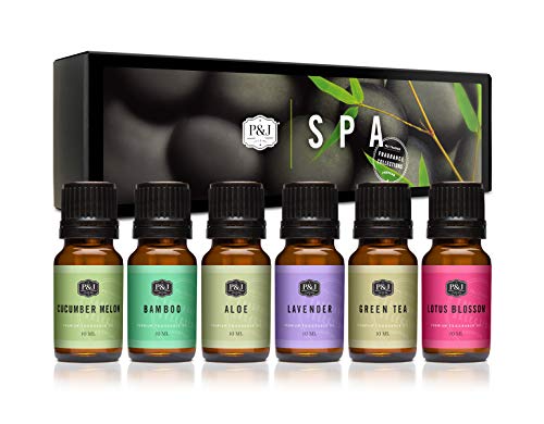 P&J Trading Fragrance Oil  Spa Set of 6 - Scented Oil for Soap Making,  Diffusers, Candle Making, Lotions, Haircare, Slime