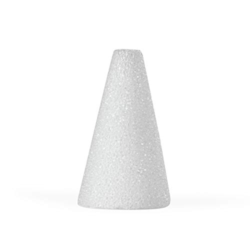 Hygloss Ed Prod Hygloss Products Styrofoam Cones â€“ White Cones for Floral  Arrangements, Crafts & DIY Projects - 4â€ Tall & 2.5â€ Base 