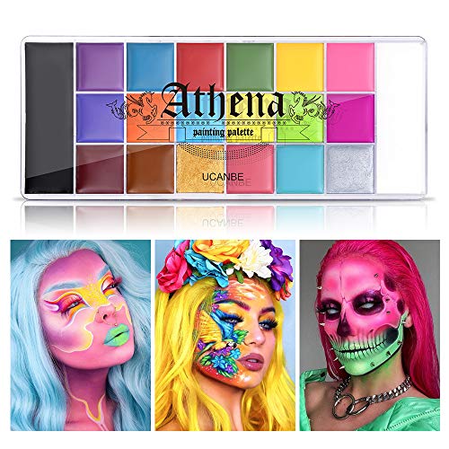 UCANBE Athena Face Body Paint Oil Palette, Professional Flash Non Toxic  Safe Tattoo Halloween FX Party Artist Fancy Makeup