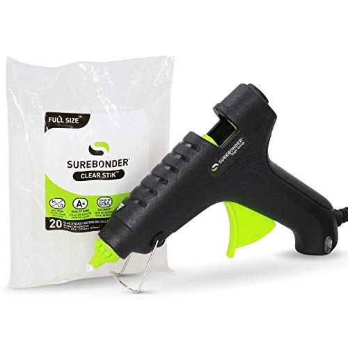 Surebonder Hot Glue Gun, Surebonder Full Size 40W High Temperature Glue Gun Kit with 20 Glue Sticks