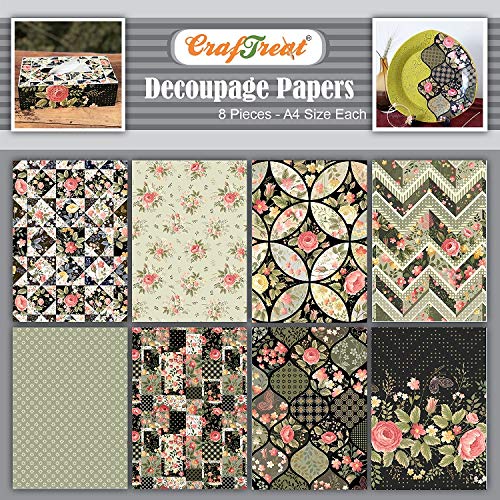 Craft Consortium Decoupage Papers 13.75"x15.75" 3 Per Package-retro 4 For Sale O