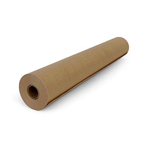 IDL Packaging Brown Kraft Paper Roll 18" x 180' - Perfect Paper for Packing - Kraft Wrapping Paper for Moving - Floor Masking