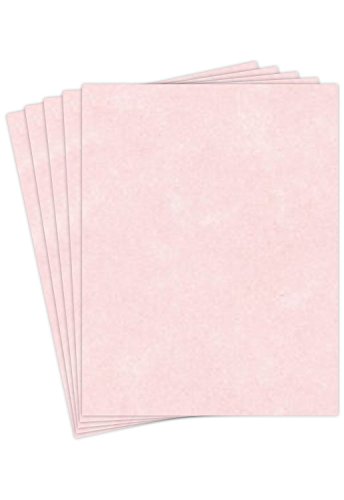 S Superfine Printing Pink Stationery Parchment Paper, A4-8.3 x 11.7, 60lb  / 90gsm Text 50 Sheets