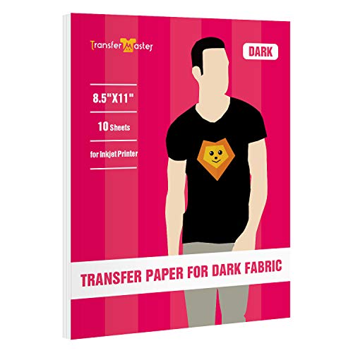 Transfer Master Printable Dark T-shirt Heat Transfer Paper, Inkjet