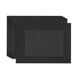 Juvale Paper Picture Frames - 50-Pack DIY Black Paper Photo Mats Photo Frame Picture Holder - Ideal for Inserting and Sending