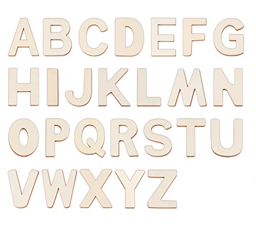 ilauke 3 Wooden Letters - 78 Pcs Wood Letters for Crafts