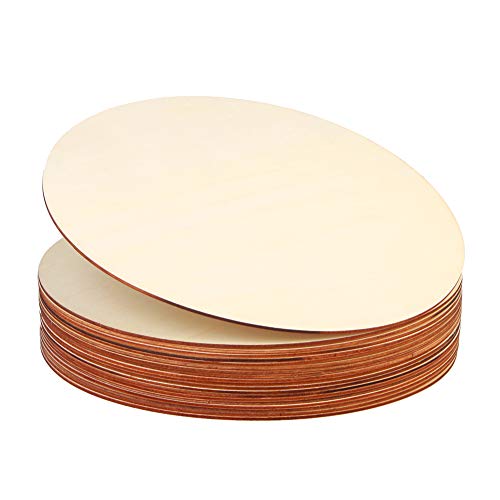 Tosuced Wooden Circles, 20 Pieces 11.8 Inch Unfinished Round