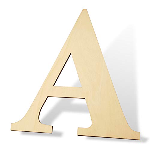 5ARTH 12 inch Wooden Letters B - Blank Wood Board, Wood Letters for Walls  Decor, Party, DIY Craft Projects(12 - 1/4 Thick, B)