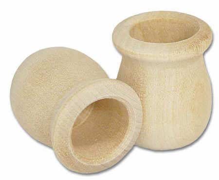 Creative Hands Package of 24 Unfinished Ready to Finish Wood Candle Cups for Crafting, and Designing