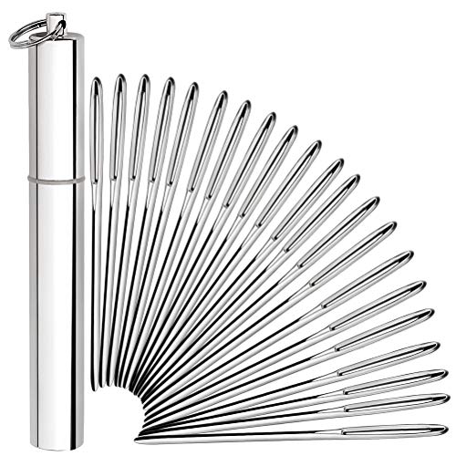Unbraded Wedong Large Eye Blunt Needles, 21pcs Yarn Knitting Needles  Tapestry Needles Stainless Steel Hand Sewing Needles Craft Sewing