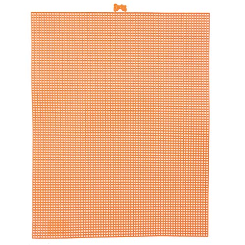 Darice #7 Mesh Plastic Canvas Orange 10.5 x 13.5 (12-Pack) 33900-7