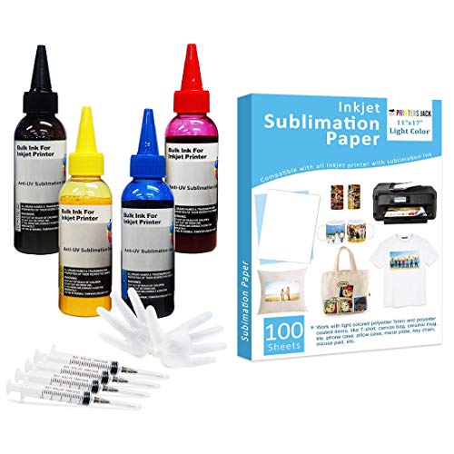 Printers Jack Save 8% for Anti UV Sublimation Ink + 11 x 17 Sublimation  Paper