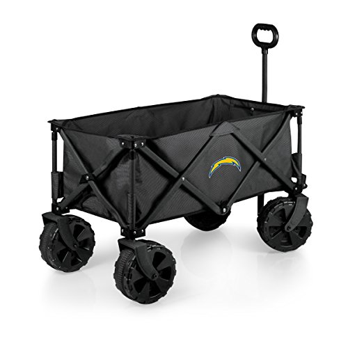 Picnic Time NFL Los Angeles Chargers Elite Edition Collapsible Adventure Wagon with All-Terrain Wheels