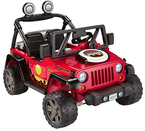 Power Wheels â€‹Fisher-Price Power Wheels BBQ Fun Jeep Wrangler, 12V battery-powered ride-on vehicle with pretend grill and food for