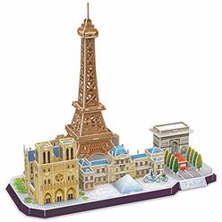 CubicFun 3D Puzzle for Adults and Kids Paris Cityline Architecture Building Model Kits Collection Gift for Women and Men,
