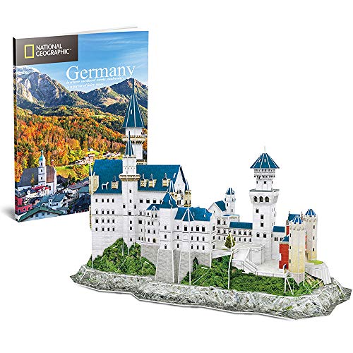 CubicFun 3D Puzzles for Adults and Kids with National Geographic Booklet Germany Neuschwanstein Castle Architecture Model