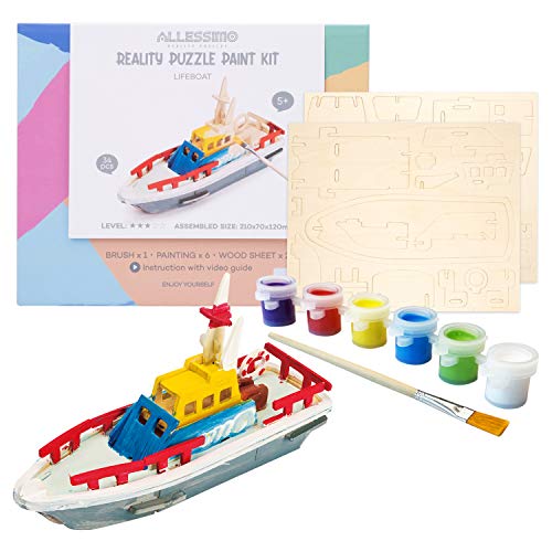 ALLESSIMO Allessimo 3D Paint Puzzle creat(Life Boat - 34pcs) Model