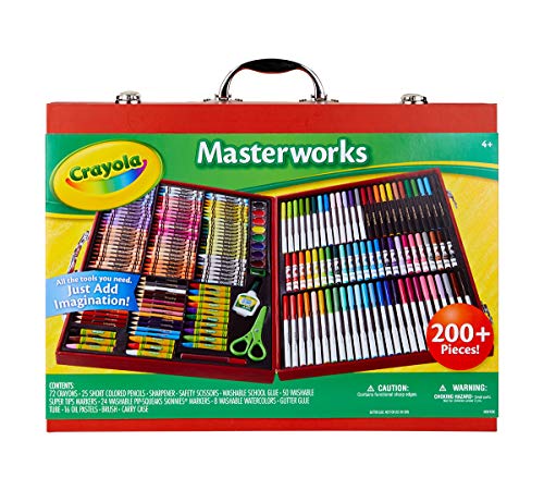 Crayola Masterworks Art Case, 200+ Pieces, Gift for Kids, Ages 4, 5, 6, 7