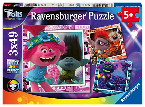 Ravensburger 5081 Trolls 2 World Tour 3 x 49 Piece Jigsaw Puzzles for Kids Age 5 Years and up