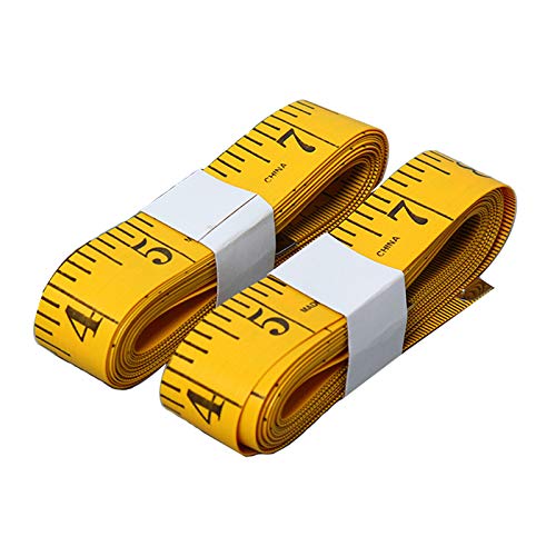 sumvibe SumVibe 120 Inches/300cm Soft Tape Measure, Pocket Measuring Tape  for Sewing Tailor Cloth Body Measurement, Yellow 2-Pack