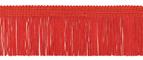 DCOPRO DÃ‰COPRO 2 Inch Chainette Fringe Trim, Style# CF02 Color: Red - E6, Sold by The Yard
